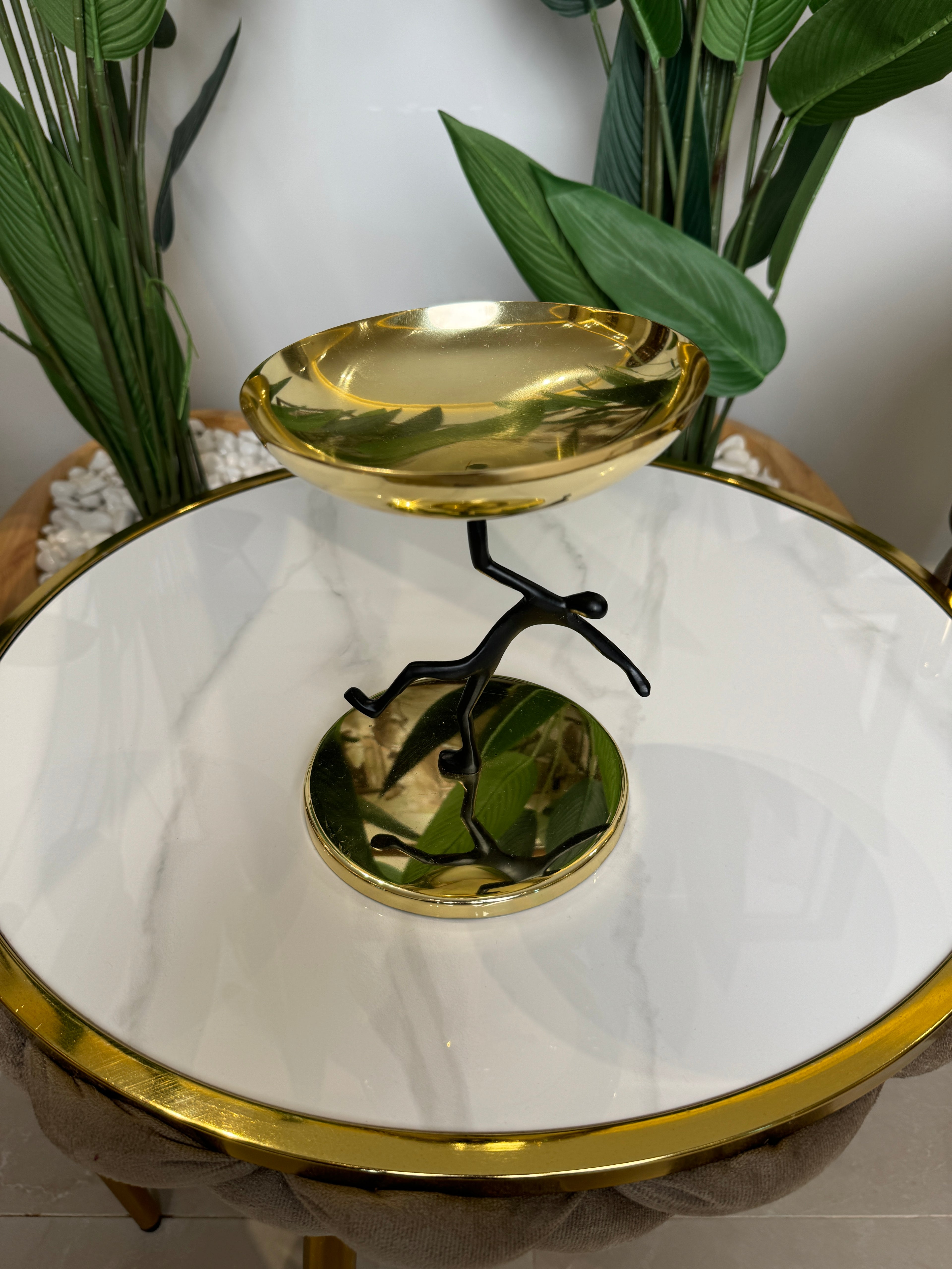 Présentoir dorée serveur 17x 20cm