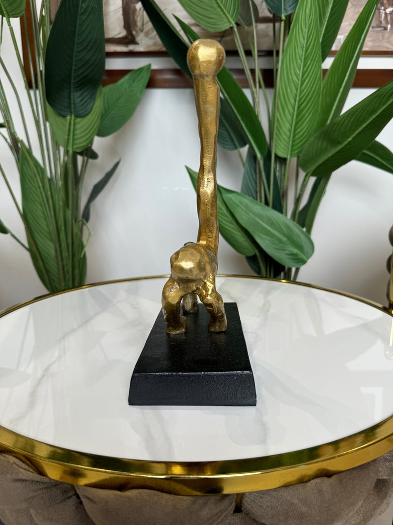 Sculpture Design "Pose Scorpion" Or et Noir Fait a Main 30cmx20cm