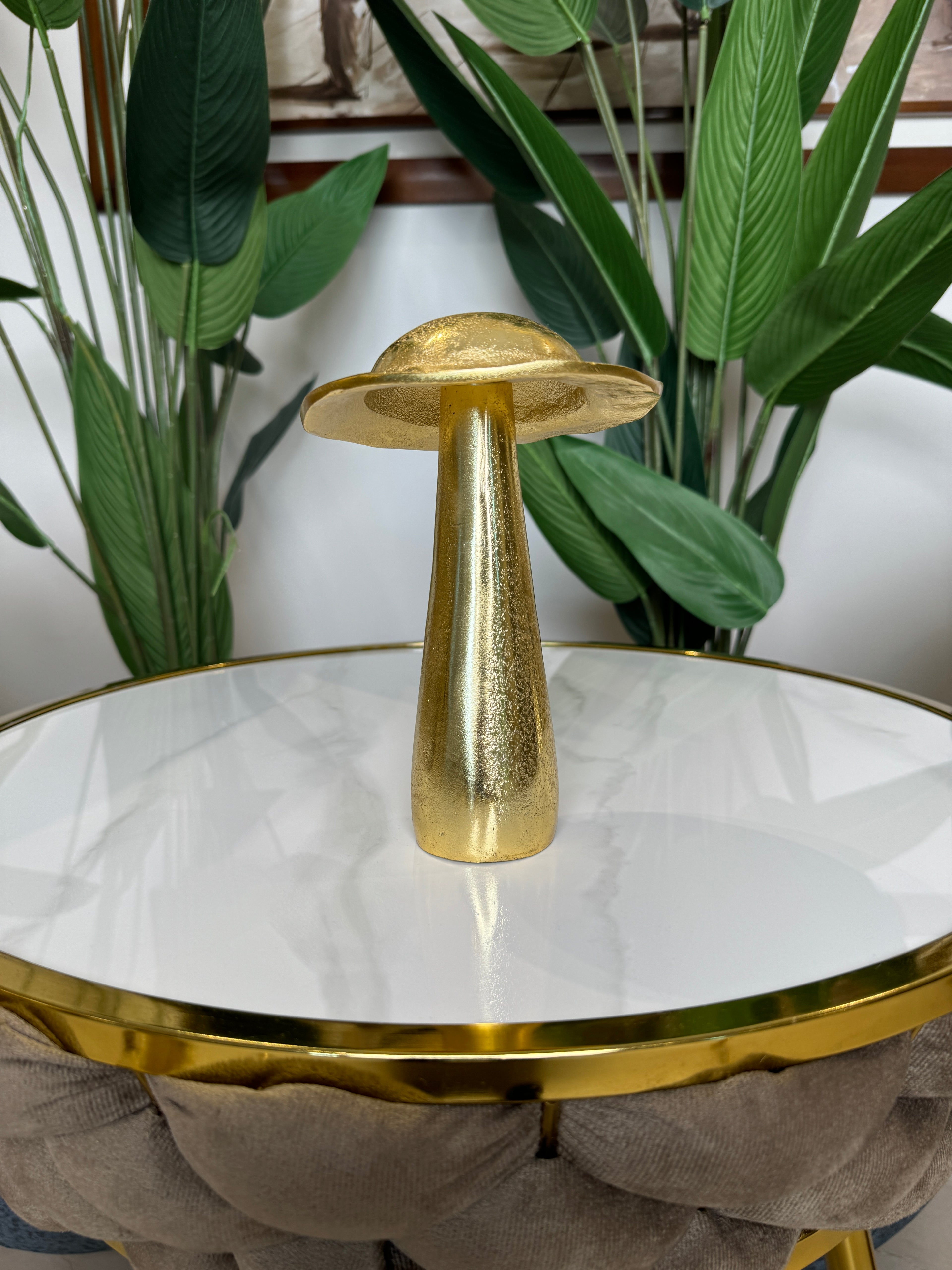 Champignon Métallique Doré 20 cm