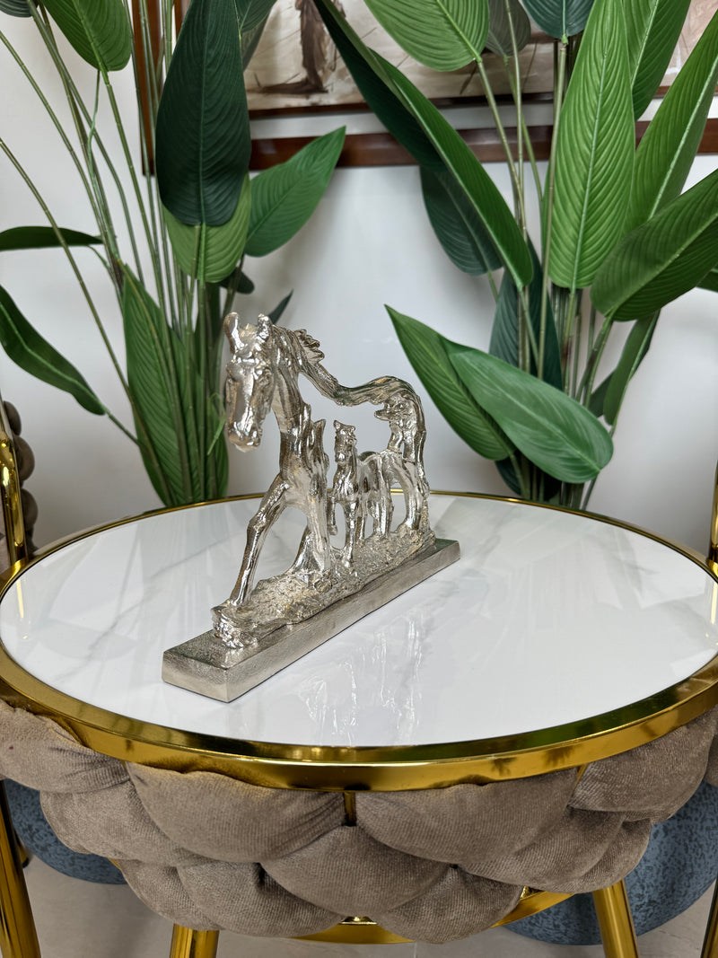 Statue de Cheval "Bonne Chance" Lamcy Plaza Silver