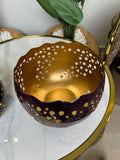 Bols Décoratifs Design Violet/Doré