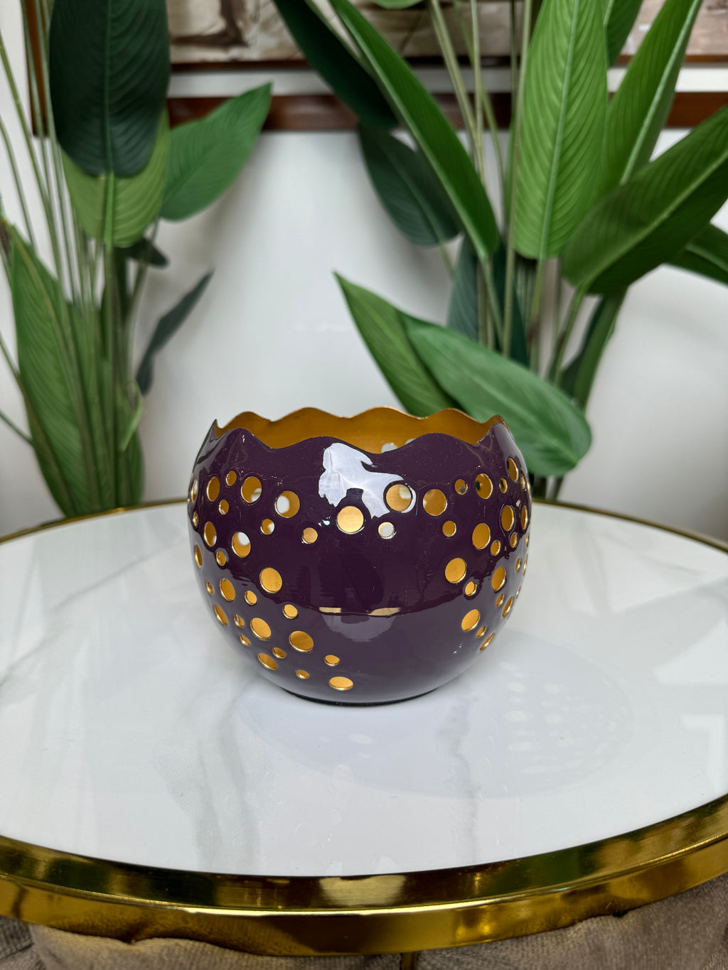 Bols Décoratifs Design Violet/Doré