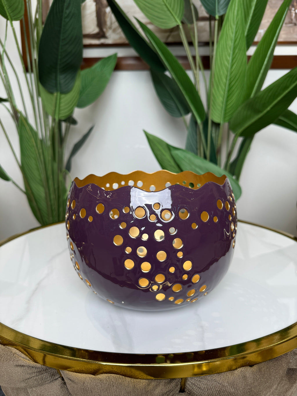 Bols Décoratifs Design Violet/Doré