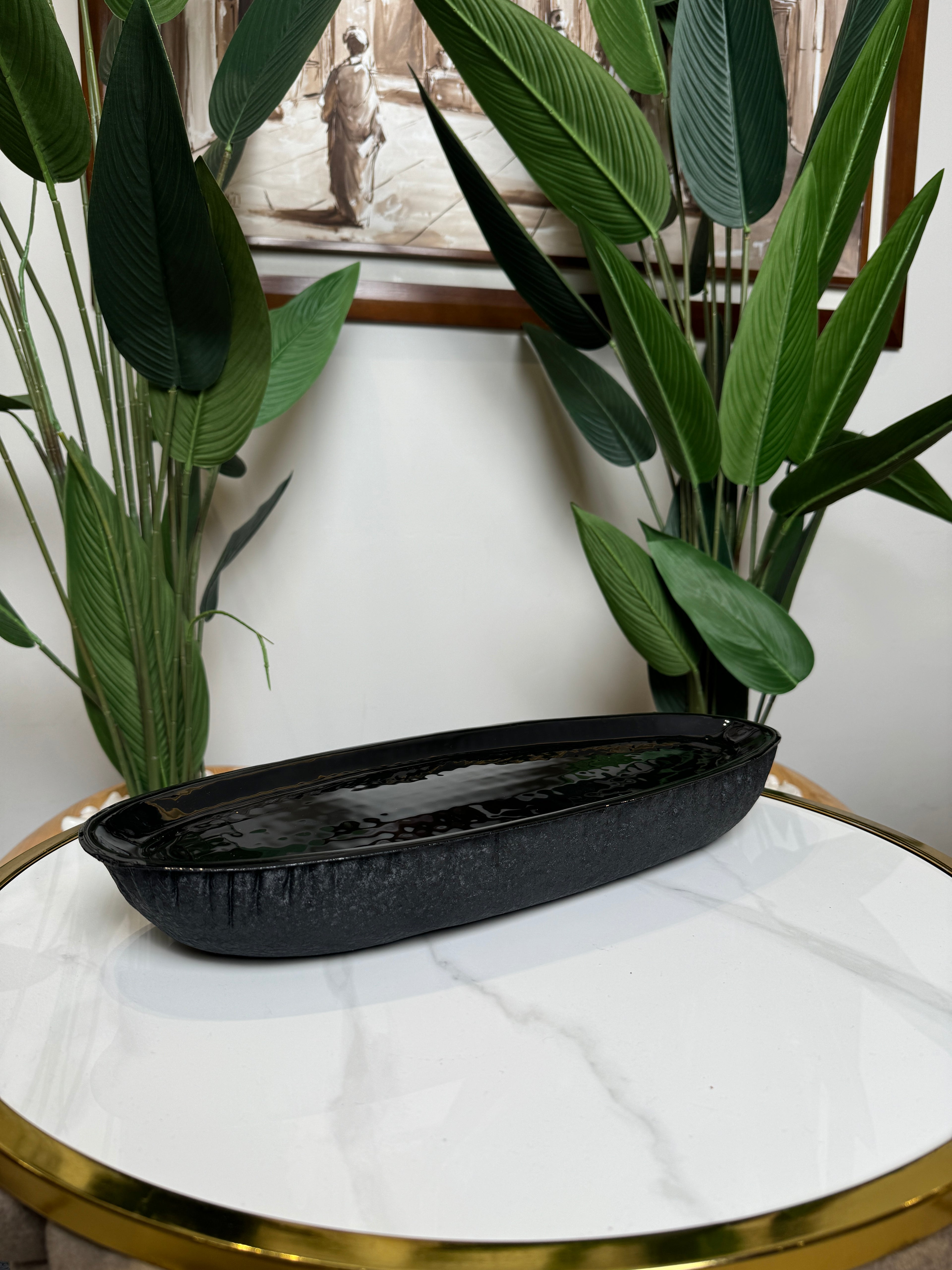 plateau décoratif bateau noire