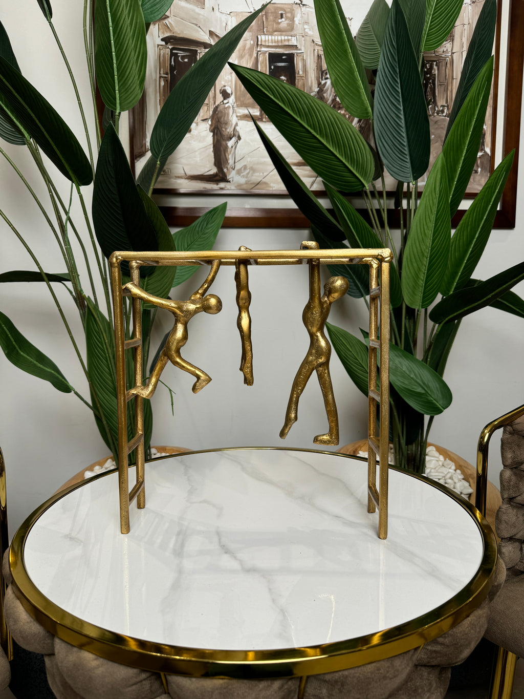Sculpture Décorative Dorée