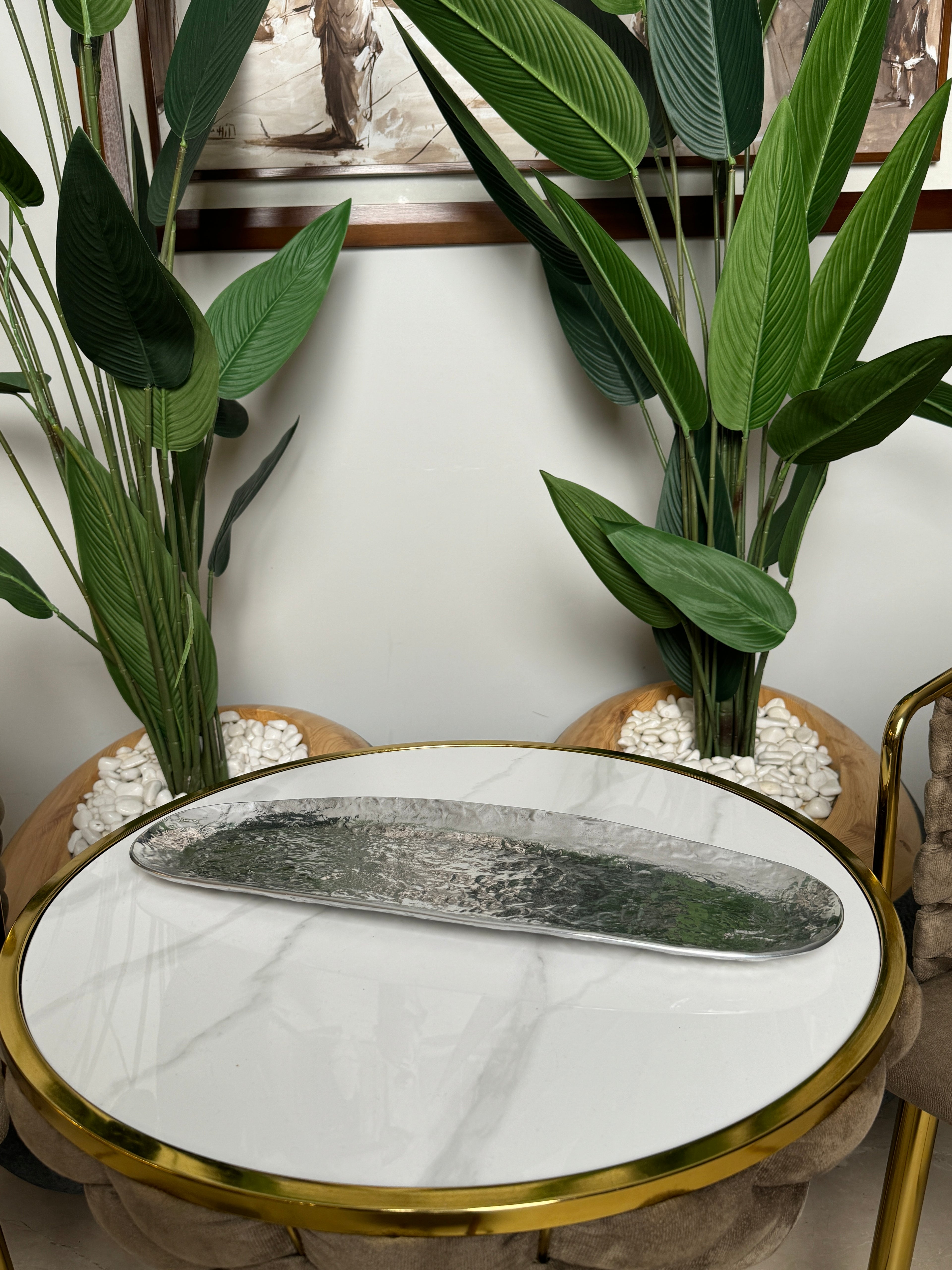 Duo de service métallique Élégance