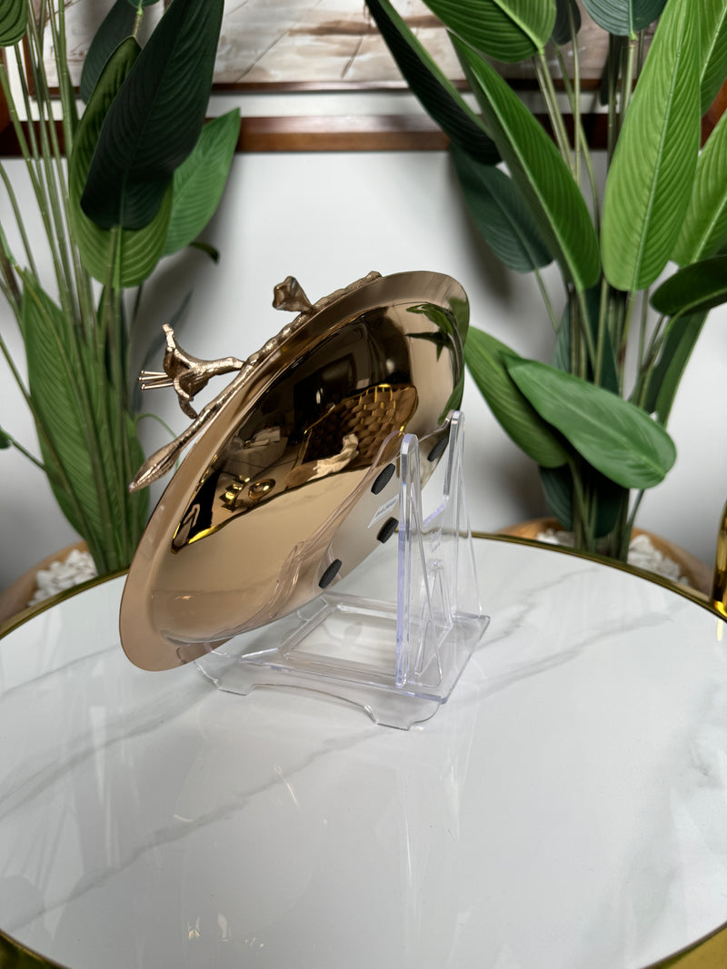 Plateau Chrome Bronze Floral ✨🌿