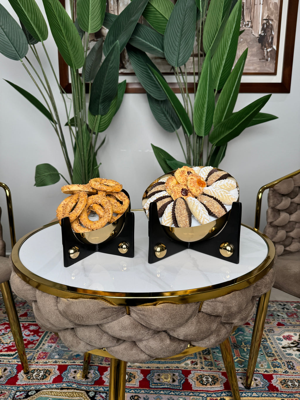 Bols décoratifs ronds doré