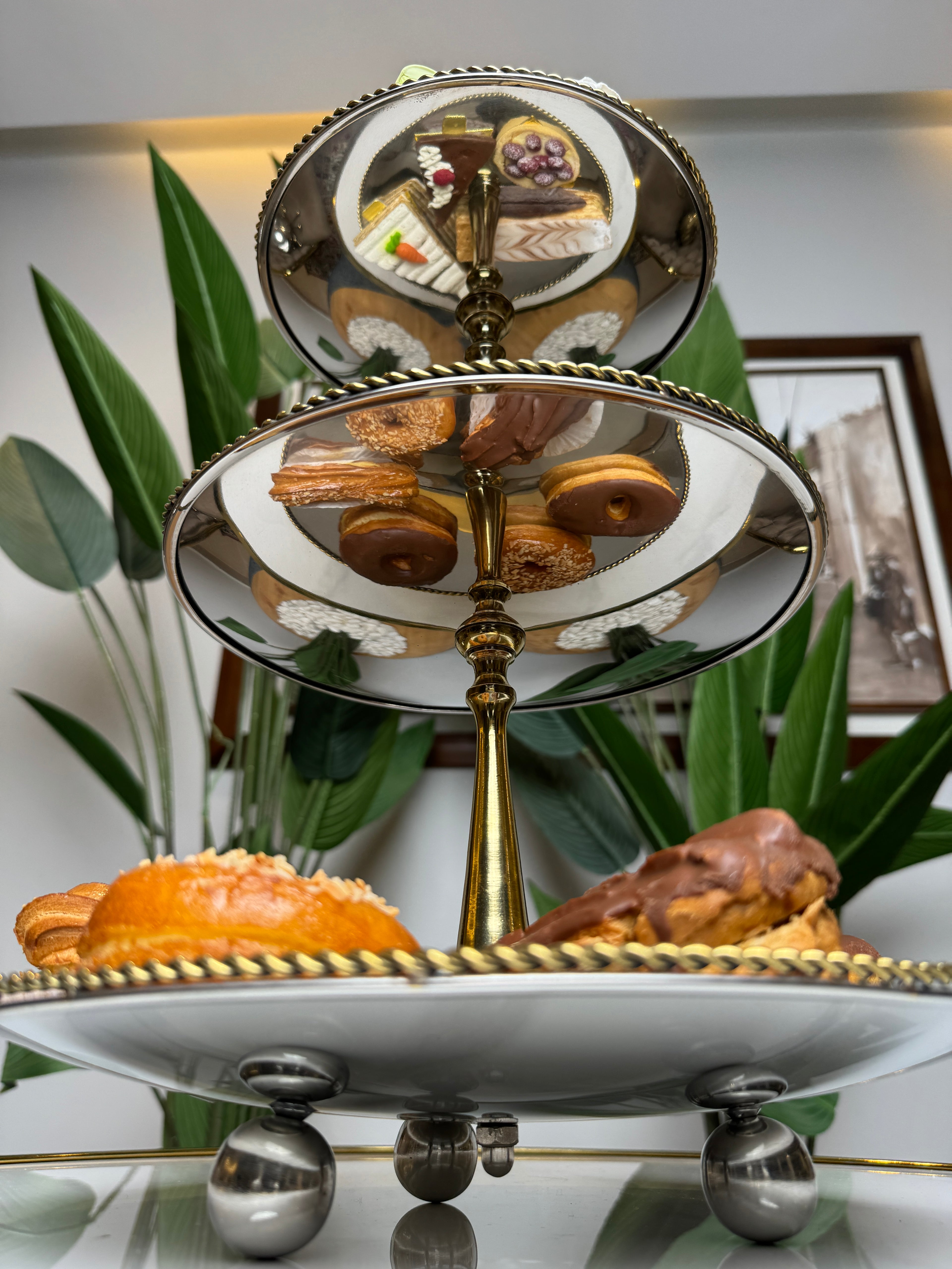 présentoir anglais inox